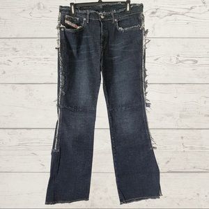 Diesel Industries Y2K Daze flared distressed denim~ GUC~ Low Rise~ SIZE 34